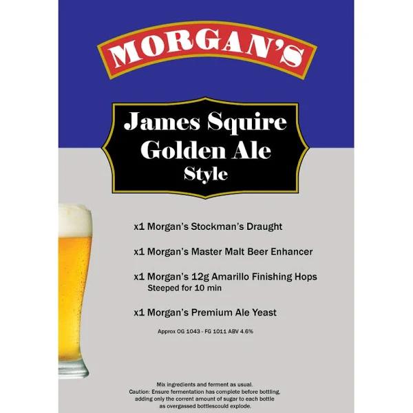 Morgan`s James Squire Golden Ale Style Beer Recipe Pack