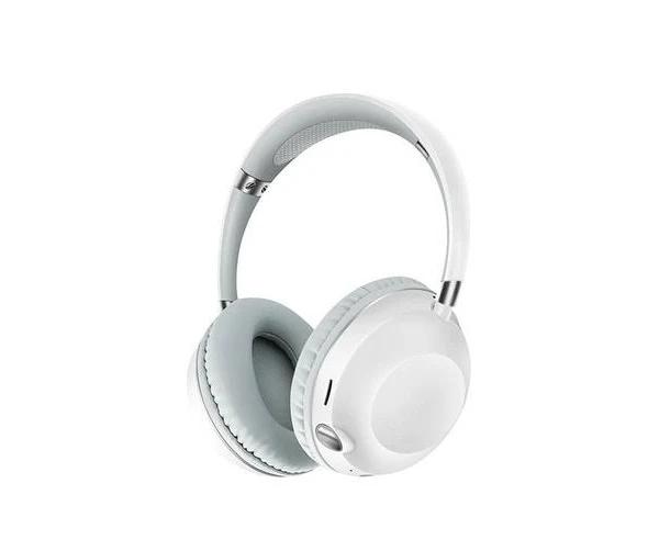 Wireless Bluetooth 5.1 Headphones Over Ear Hi-Fi Stereo Earbuds-White