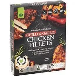 Woolworths Chicken Breast Fillets Chilli & Garlic 350g