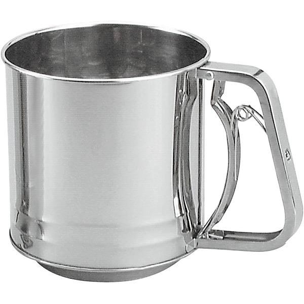 Chef Inox Flour Sifter - Stainless Steel 5 Cup Squeeze Handle