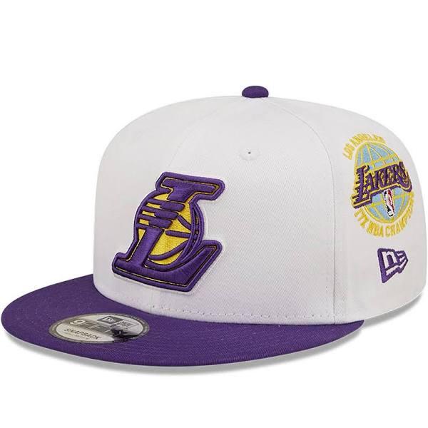 New Era NBA La Lakers All Over Patch White 9Fifty Snapback Cap S-M