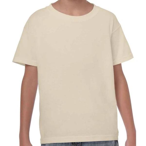 Gildan Childrens/Kids Plain Cotton Heavy T-Shirt (Sand) (7-8 Years)