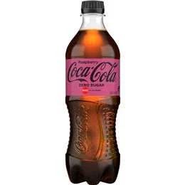 Coca - Cola Raspberry Zero Sugar Soft Drink Bottle 600ml