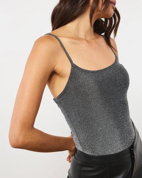 Atmos&Here - Women's Grey Singlets - Sparkle Tank - Size 12 at The Iconic