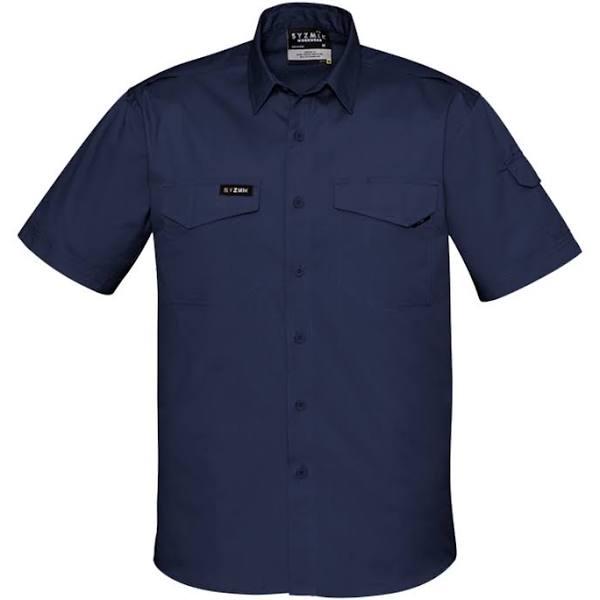 Syzmik Mens Rugged Cooling Short Sleeve Shirt ZW405 Navy / 5XL