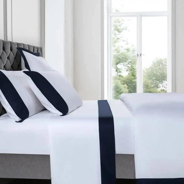 Hoteluxe Plaza Navy 1000TC Sheet Set Queen Bed