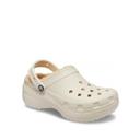 Crocs Women's Classic Platform Lined Clog; Bone, W9