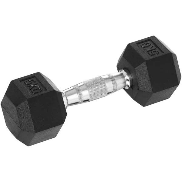 Celsius 5kg Rubber Hex Dumbbell 1 Piece