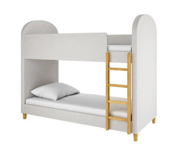 Albus Fabric Bunk Bed - Ash