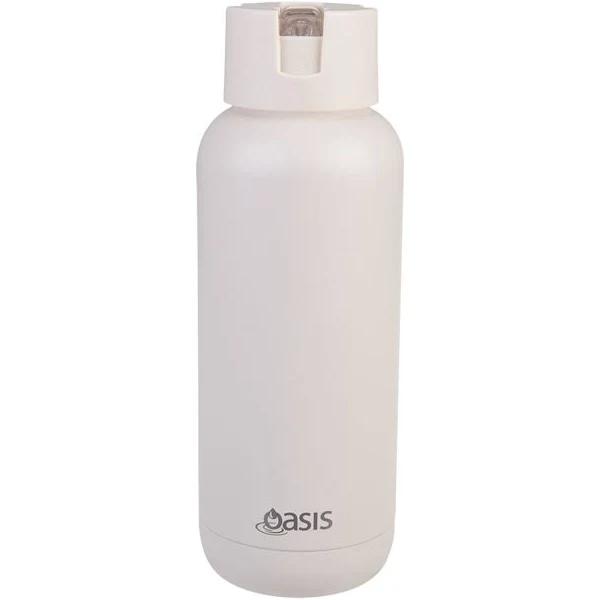 Oasis Moda Ceramic Lined Stainless Triple Wall Insulated 1 L Drink Bottle Alabaster