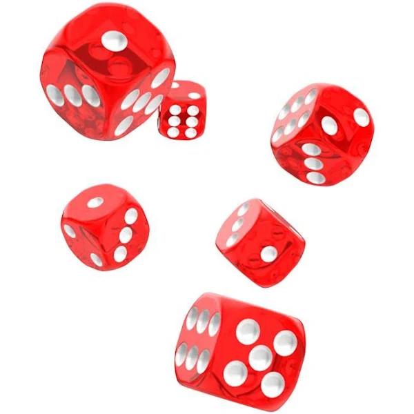 Oakie DOAKIE Dice D6 16 mm Translucent - Red (12)