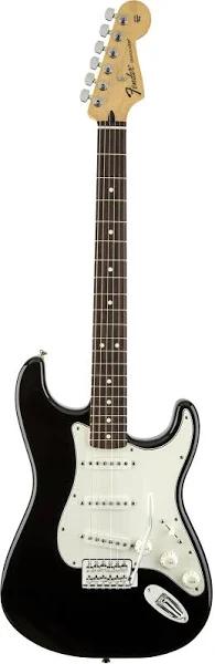 Fender Standard Stratocaster Electric Guitar Black Strat Rosewood Neck