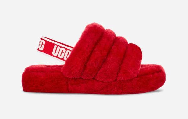 Ugg Fluff Yeah Slide Ribbon Red (Kids)