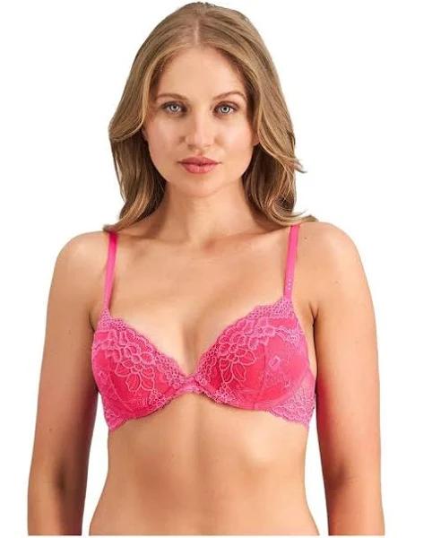 Pleasure State My Fit Lace Push Up Plunge Bra in Fuchsia Purple | Bendon Lingerie 12/34 C