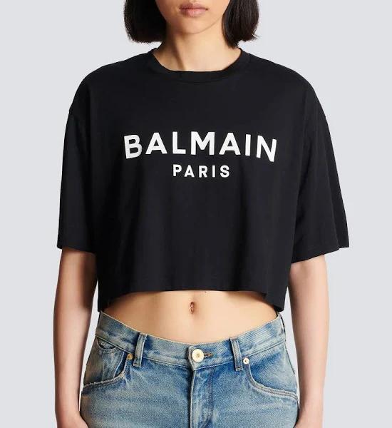 Balmain Black Printed T-Shirt