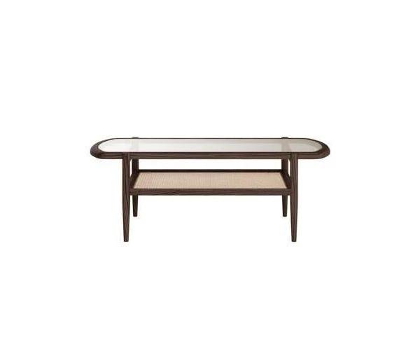 Ayesha Rattan American Oak Coffee Table - Walnut