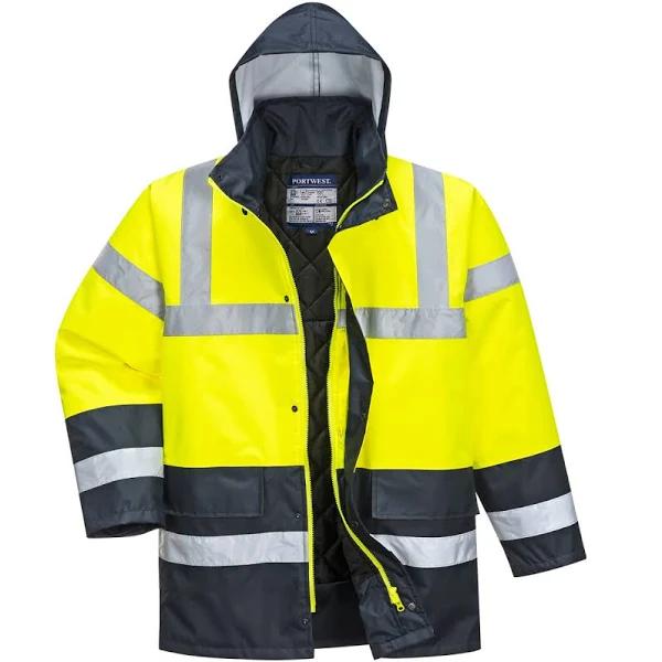 Portwest s466 Hi Vis Contrast Traffic Jacket Yellow 5XL (60-64)