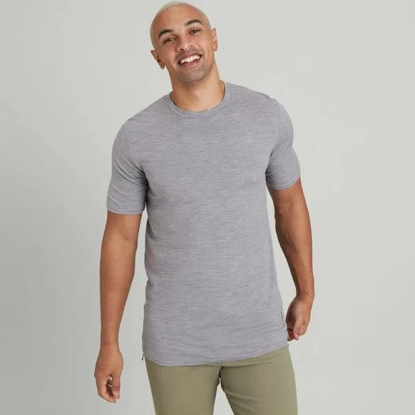 Kathmandu Men's 100% Merino Short Sleeve Crew Top T-Shirt - Grey Mid Marle Size X-Large - AfterPay & zipPay Available