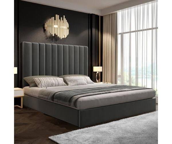 Royal Sleep Moturna Queen Bed Frame Gas Lift Storage Solid Base Platform D Grey - Grey - AfterPay & zipPay Available