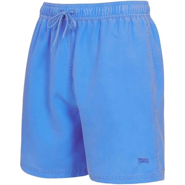 Zoggs Mosman Washed 15inch Swim Shorts. Mens. Blue L