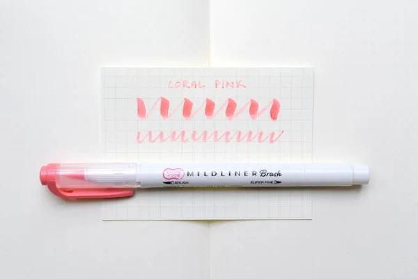 Zebra Mildliner Brush Mild Coral Pink