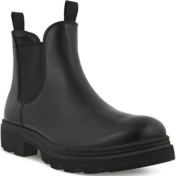 ECCO | Men's Grainer Leather Chelsea Boots | Size 5 | Leather | Black