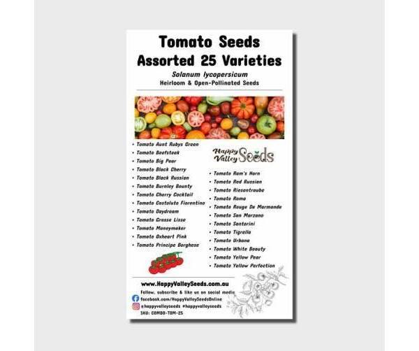 Tomato seeds - Assorted 25 Packs