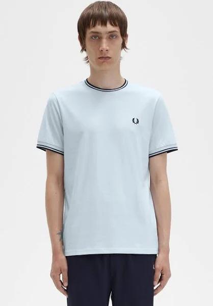 Fred Perry Twin Tipped T-Shirt Light Ice Size L