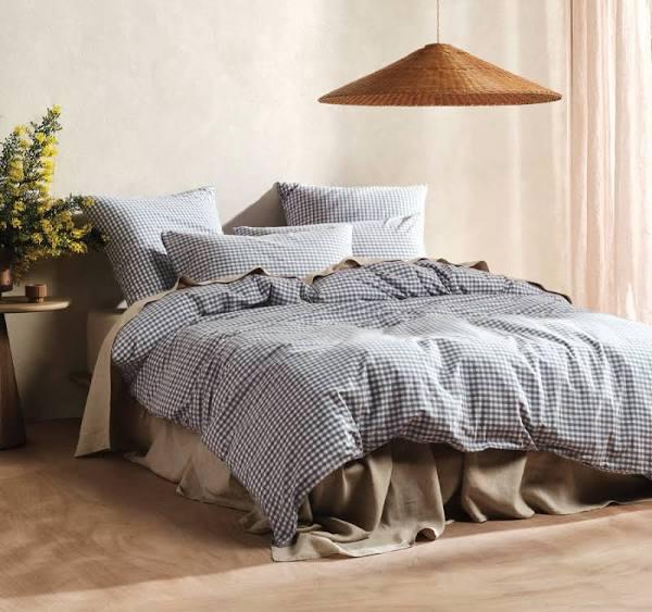 Linen House Springsteen Blue Quilt Cover Set - Super King