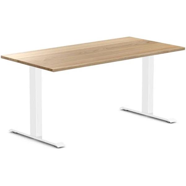 Desky Zero Hardwood Office Desk - White Ash / 1500x750mm / White