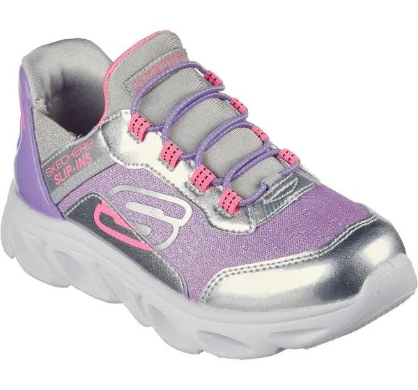 Skechers Flex Glide Trainers - Grey/Lavender Junior 4