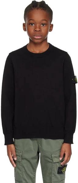 Stone Island Junior Kids Black Patch Sweater