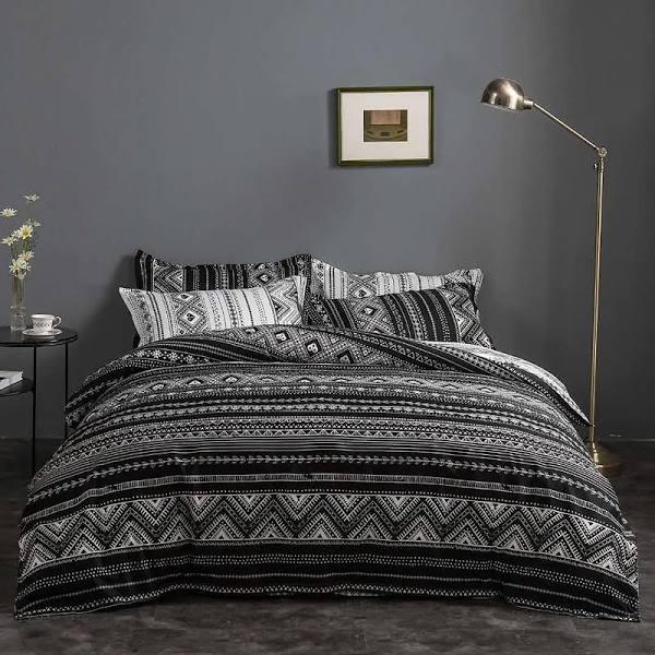 Hugo Reversible King Size Duvet Doona Quilt Cover Set