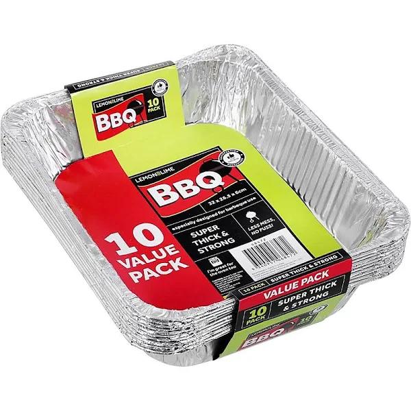 10pk Lemon & Lime 32x26.5x6cm Aluminium Foil Tray