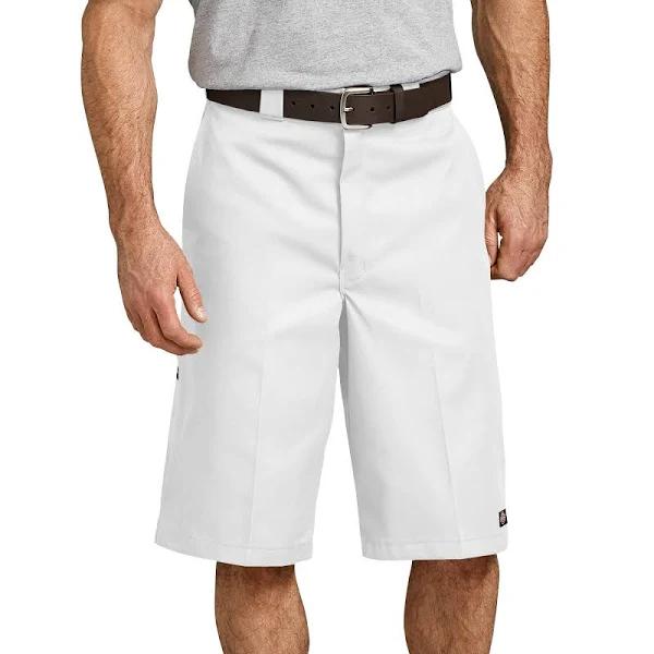 Dickies Men's 13 Inch Loose Fit Multi-pocket Work Short, White, 50