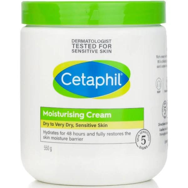 Cetaphil Moisturising Cream 48H - For Dry to Very Dry Sensitive Skin - 550g