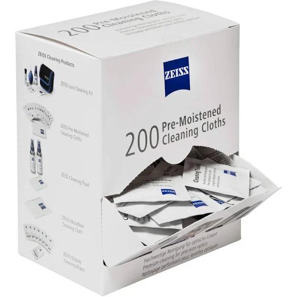 Zeiss Pre-moistened Cleaning Cloths (Box of 200)