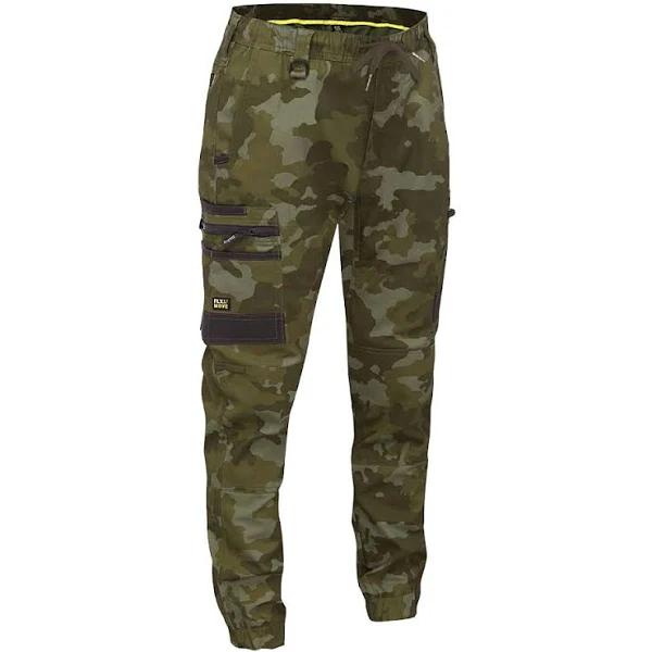 Bisley Flx & Move Stretch Camo Cargo Pants - Limited Edition (BPC6337) 72R / Green