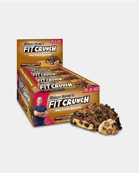 Fit Crunch Protein Bar, Chocolate Chip Cookie Dough - 12 bars, 1056 g