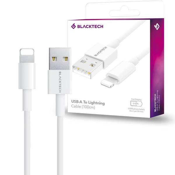 Blacktech USB To Lightning Fast Charging Data Cable For iPhone iPad 1m