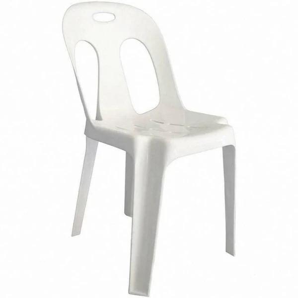 CafePro Plastic Chair White Pipee with Durable Polypropylene Construction