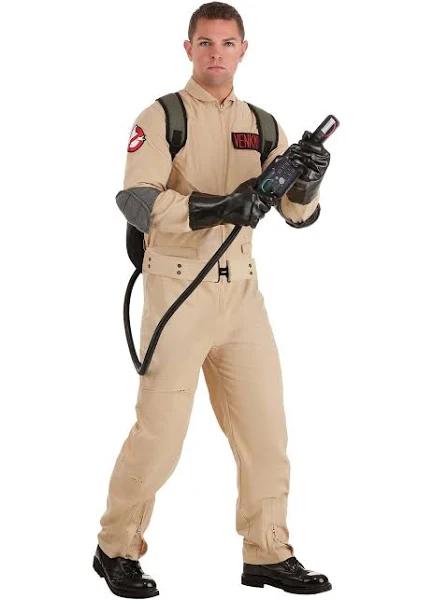 Men's Ghostbusters Plus Size Cosplay Costume | Exclusive | Adult | Mens | Black/Red/Beige | 3x | Fun Costumes