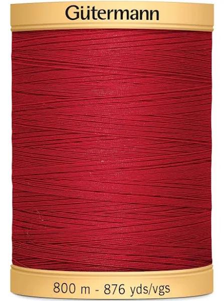 Gutermann Natural Cotton Thread: 800m - Red (2074)