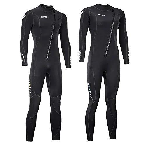 ZCCO Ultra Stretch 3mm Neoprene Wetsuit, Front Zip Full Body Diving Suit, One Piece For Men-snorkeling, Scuba Diving Swimming, Surfing