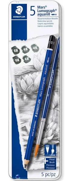 Staedtler Mars Lumograph Aquarell Pencil Tin 5