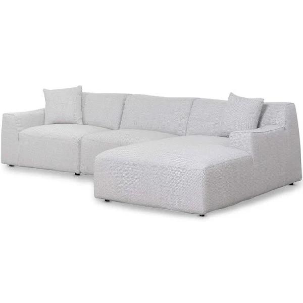 3 Seater Right Chaise Sofa - Passive Grey - LC6827-YY