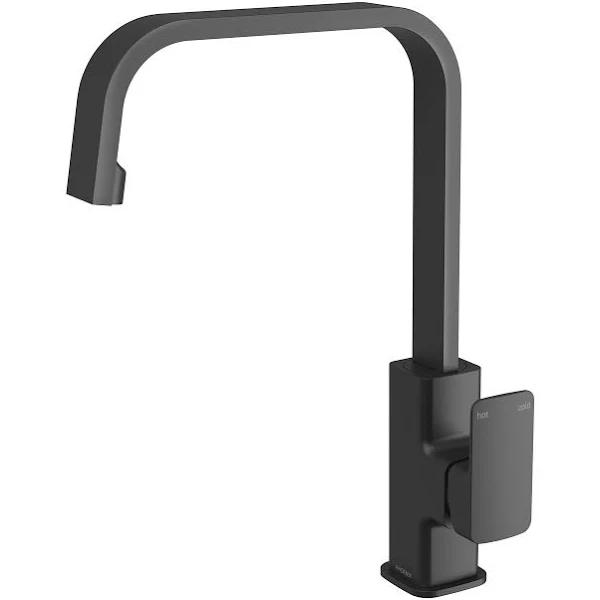 Phoenix Tapware Matte Black Reva Side Lever Sink Mixer WELS 4 Star 7L/min