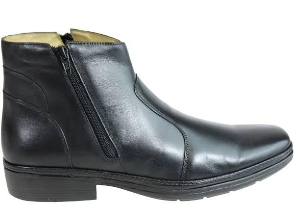 Savelli Noah Mens Comfortable Leather Dress Boots Made in Brazil Black 12 AUS or 46 EUR