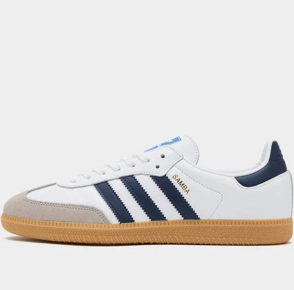 Adidas Samba OG - White/Night Indigo/Gum, 8.5