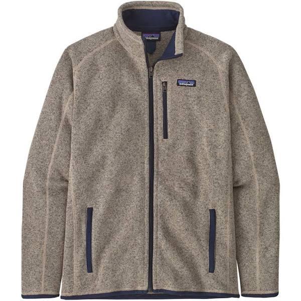 Patagonia Better Sweater Jacket Light Grey Navy Blue - XS